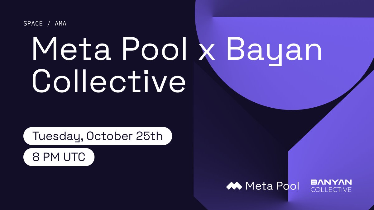 Let's hack!🔓

Join us tomorrow Tuesday at 8 PM UTC for an AMA with @BanyanUS 

We'll be talking all things Banyan - Hacker houses, upcoming events, and past collabs! 

Set your reminder here!⬇️
x.com/i/spaces/1YqKD…