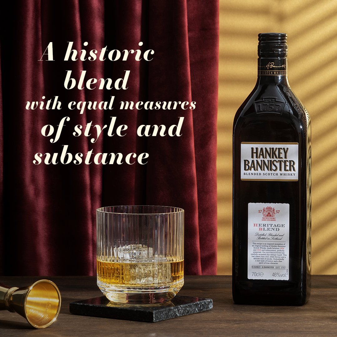 HankeyB1757's tweet photo. A smooth and distinctive blend for smooth talkers, socialites and those discerning individuals with a taste for Scotch. The perfect tipple for any occasion. 

Whatever the occasion, drink responsibly. 
#Dram #Slainte #WhiskyLover https://t.co/On431JFOeZ