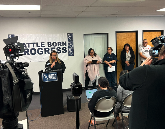 BattleBornProg's tweet photo. "Our coalition isn't afraid of changes to our voting system ... but ranked-choice voting is not a policy that aligns with our pro-voter stance." — Emily Persaud-Zamora, leader of the #LetNevadansVote coalition

#NoOnQuestion3 https://t.co/kbNCpwGSMU