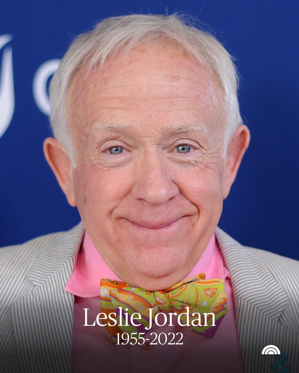 TODAYshow's tweet photo. Leslie Jordan, who made television audiences laugh in sitcoms including "Hearts Afire" and "Will &amp; Grace," died from injuries sustained in a car accident. He was 67.
https://t.co/Puj1vk0tn8 https://t.co/fqP52UmrLW