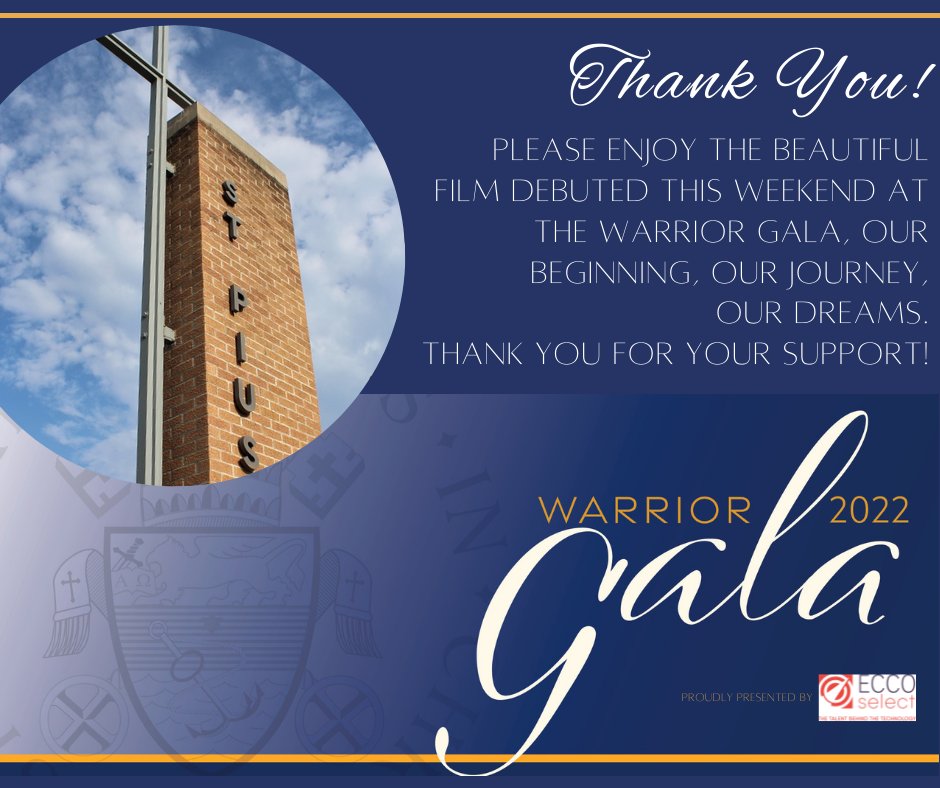 stpiusxhskc's tweet photo. Please enjoy the beautiful film debuted this weekend at the Warrior Gala.  Our beginning, our journey, our dreams. Film by Sistine Films. Thank you!
https://t.co/uPEHcgTqh2 https://t.co/OuhToIXkA2