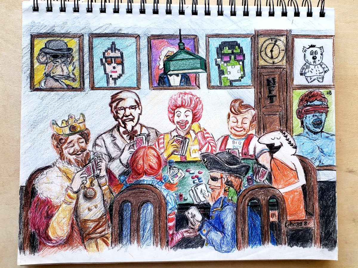 Monathereum's tweet photo. Good Night ✨
Fast Money - Flipping JPEGs
Unlisted
Colour pencil on paper
#FOMO #reddit
#CryptoSnoos need to be added to this scene 😁 https://t.co/6p8OLr9HI2