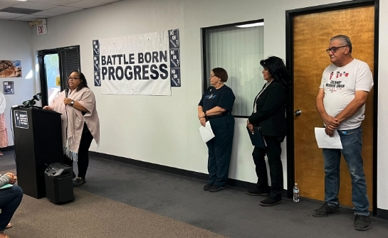 BattleBornProg's tweet photo. "As a Black voter, I resent the #Question3 campaign saying that we think that voters can't understand this change because we're not white." – @LauraKMM of @PLANactionNV on #NoOnQuestion3 https://t.co/tbfZKuL1CC