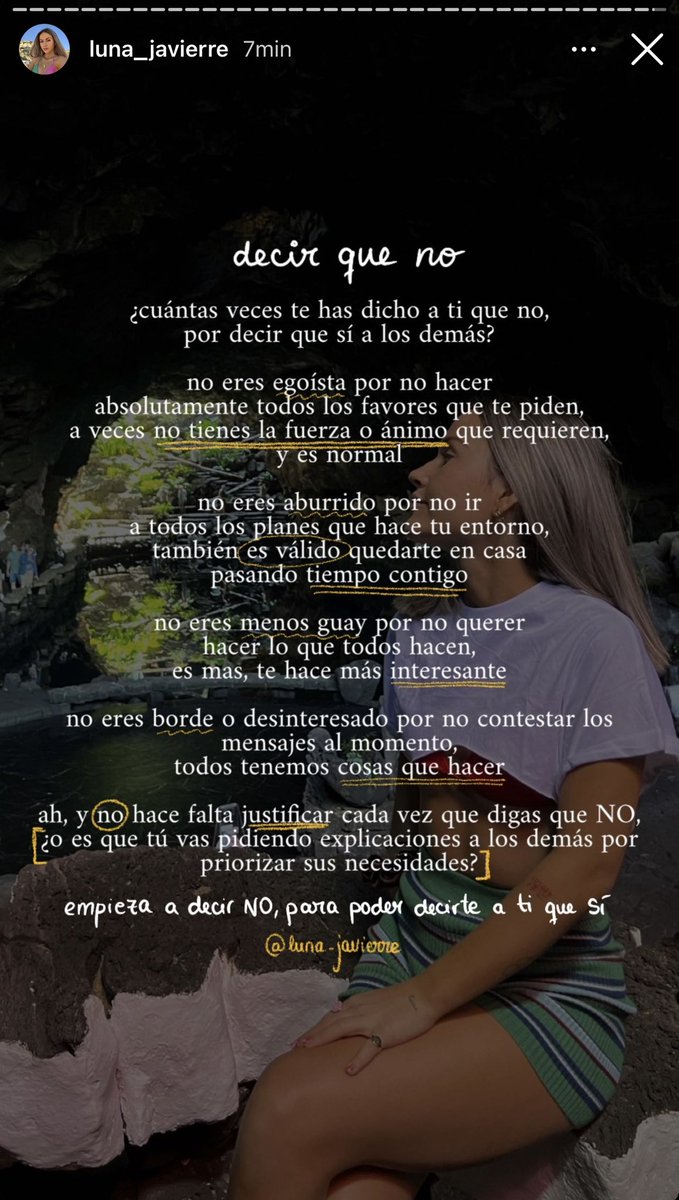 empieza a decir que no, para poder decirte a ti que sí