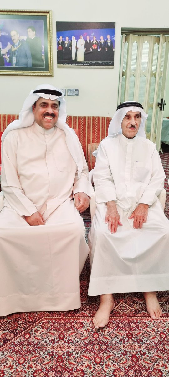 مع الاب الروحي يوسف عبدالله شاهين الغانم رئيس نادي كاظمة السابق وصاحب الفضل علي بالانضمام الى نادي كاظمة .. 24 اكتوبر 2022