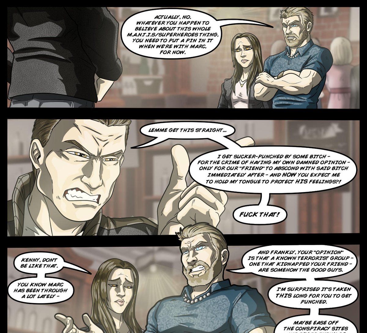 Silverbackcomic's tweet photo. new page is up over at https://t.co/xrSuWOMgbE, check it out if you're so inclined #macroverse #silverback #silverbackcomic #comics #webcomics https://t.co/5S3hMHkJtH