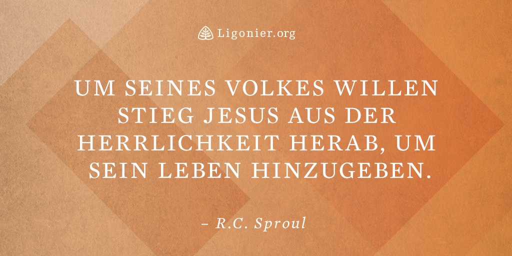 Um seines Volkes willen stieg Jesus aus der Herrlichkeit herab, um sein Leben hinzugeben. – R.C. Sproul
#ligonier #volk #herrlichkeit #leben #hingabe