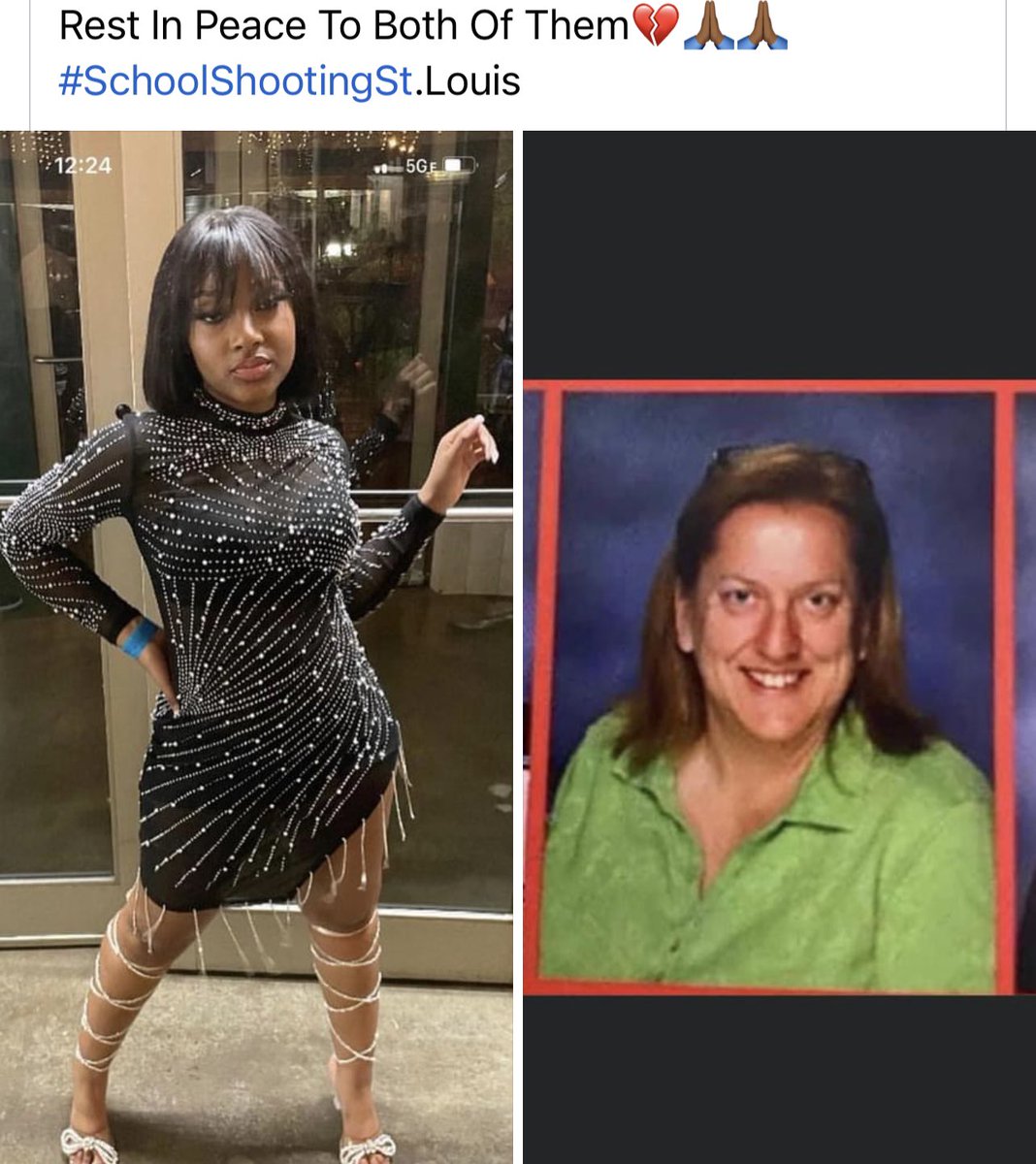 Inappropriat8's tweet photo. You never think it could happen to you or in your city. But humans have proven to be unpredictable and vile. Life is wild rn. Prayers for all those affected in this school shooting in #stlouis #schoolshooting #stl https://t.co/YOFdwwRYIe