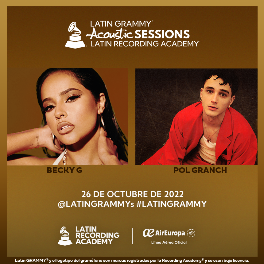 Esta semana La Academia Latina de la Grabación llega a Madrid para un Latin GRAMMY Acoustic Session muy especial junto a <a href="/iambeckyg/">Becky G</a>, <a href="/polgranch/">Pol Granch</a> y <a href="/Daviles_Novelda/">Daviles De Novelda</a>. Gracias @aireuropa, línea aérea oficial ✈️🎶 #LatinGRAMMY