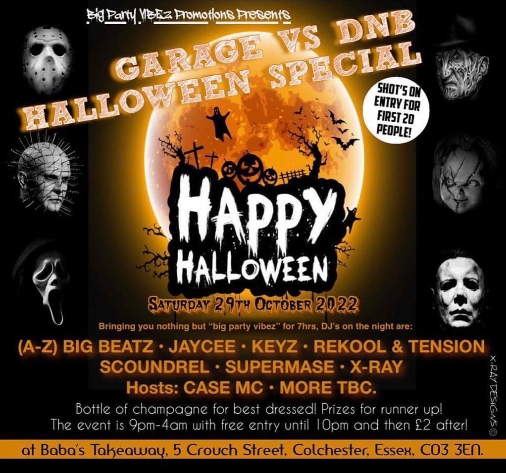 IntentRadio's tweet photo. Check it out!
SAT 29 OCT #JungleJuice Big Line up #ArcadiaBar DA6 #Bexleyheath #Jungle 
OR 🕸#bigpartyvibezpromotions #Colchester #Essex CO3 @rekoolntension @tomcase6 #UKG 
12/NOV CALL IT FATE Pre-Xmas plus Special Birthday sets by FATE FM UK dj’s @shellyshornchurch #Hornchurch https://t.co/LI8VXxa4DK