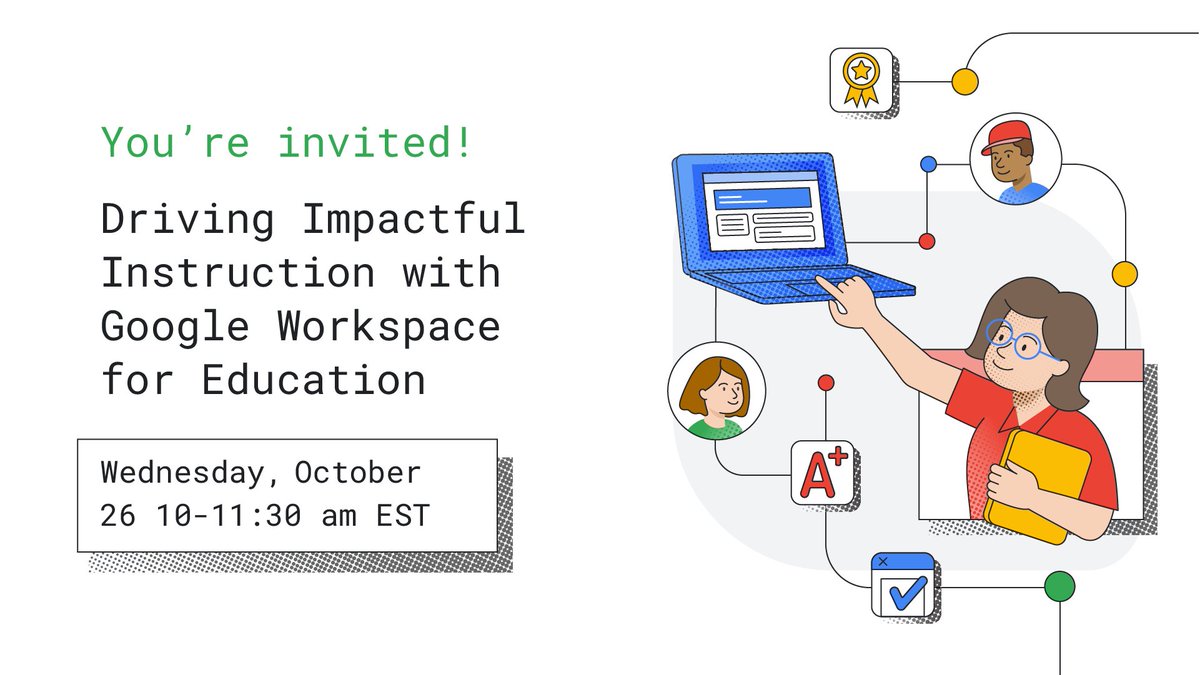 Get hands-on with new product features, address (and solve!) real use-cases &amp; common challenges faced by #EdTech Leaders, educators and more. Come explore tools that help build understanding, encourage authenticity, give credit and more. Register now: goo.gle/3sqZa36