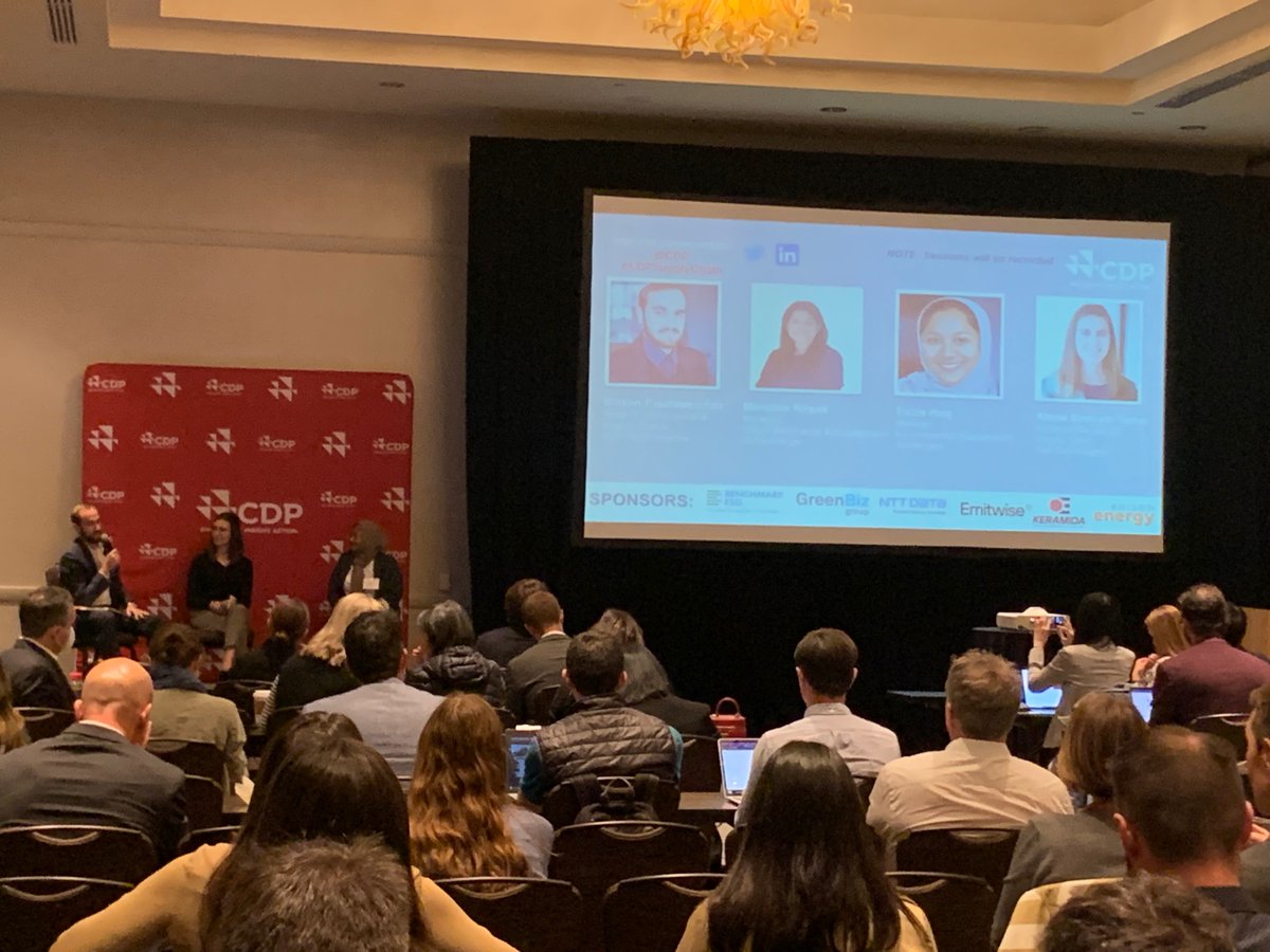 CDP's tweet photo. @PaulOutrageAnd 🌎We need a nature-positive economy. But how can companies meaningfully consider nature when making major purchasing decisions? 

CDP's @SimonFish_ asked experts from @Dell and @Mastercard how they integrate environmental, social and business KPIs into their purchasing processes. https://t.co/EccsT8LMNq