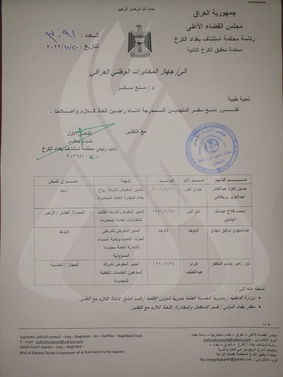Iraq_314's tweet photo. شكراً لكل من ساهم في عملية الإعتقال بدءاً بالسيد رئيس الوزراء ومجلس القضاء وجهاز المخابرات العراقي ووزارة الداخلية وجميع التشكيلات الحكومية الساندة.

نأمل المزيد .. https://t.co/QmA75AWOg5