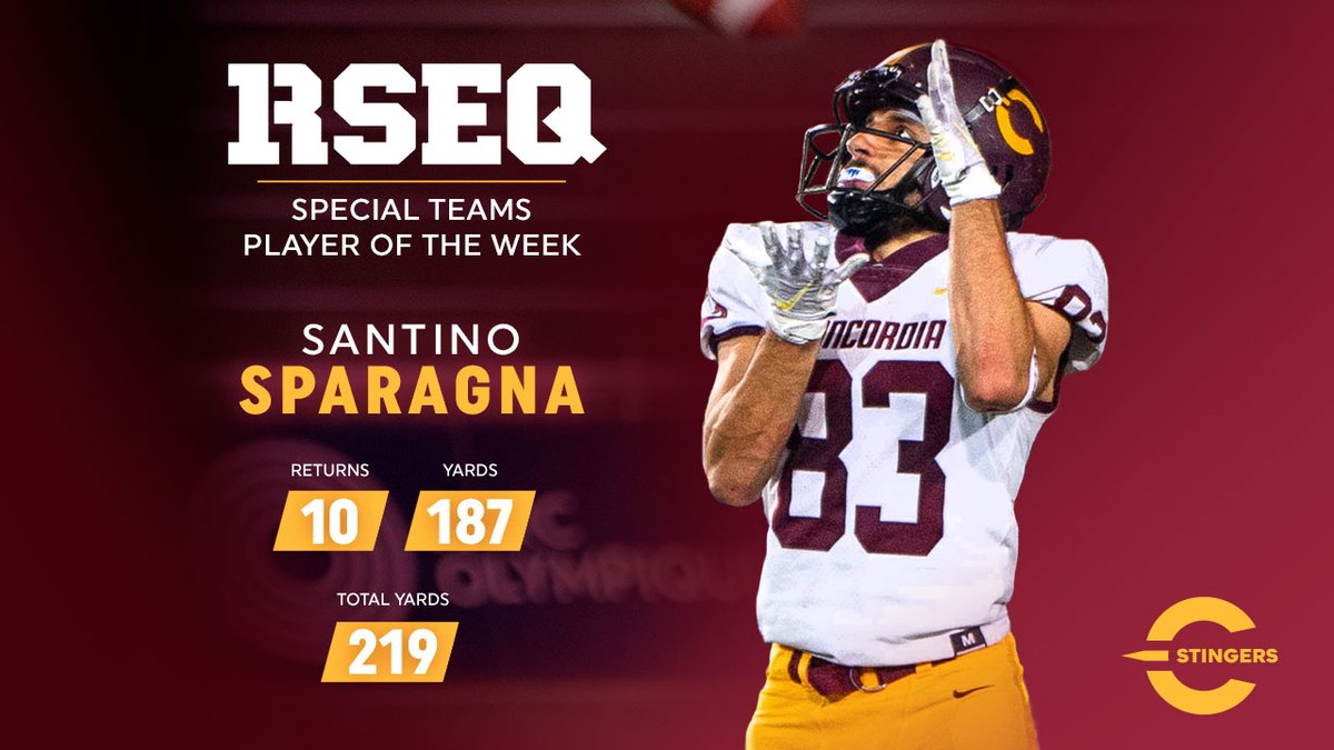 The_Stingers's tweet image. Not one but THREE RSEQ Players of the Week for 🐝🏈 after outstanding performances against McGill last Friday.

Read more: bit.ly/3D2DOOj