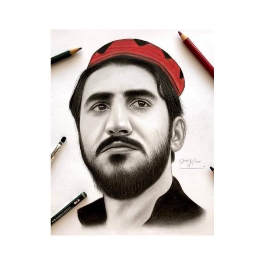 The great young leader manzoor pashteen who brought military corruption and told whole world.
 #IAmManzoorPashteen