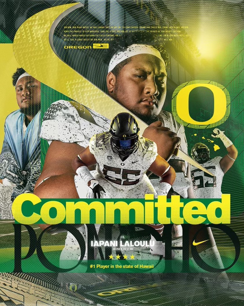 4-star 2023 OL recruit Iapani Laloulu finally makes the call for Oregon today as he becomes the latest big pickup for the Ducks after announcing his commitment. No. 1 recruit in Hawaii & No. 7 OG overall in the class. @DSArivals n.rivals.com/content/prospe…
