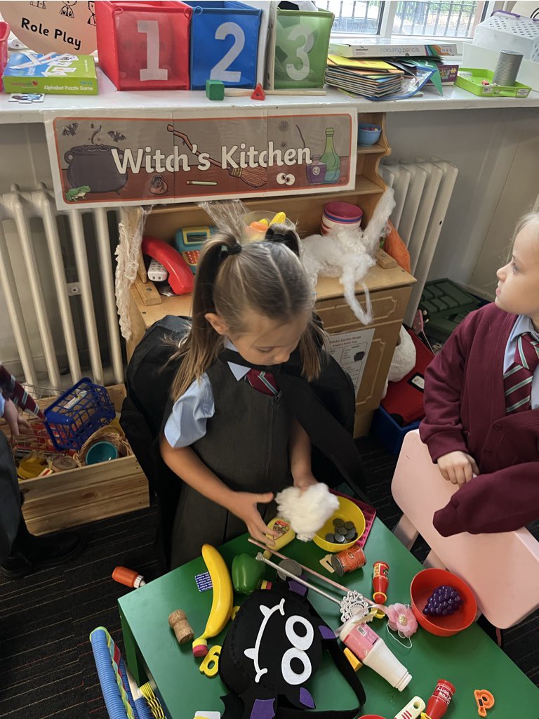 StCharlesGla's tweet photo. Primary 2 had lots of fun today with their spooky #Halloween themed learning activities. Their sounds this week are โbโ and โbrโ. They absolutely loved making potions in their #WitchesKitchen. #LearningThroughPlay #Halloween2022 @PPGlasgow @glasgowcounts @literacyfor_ALL https://t.co/mOfqzj4JJR