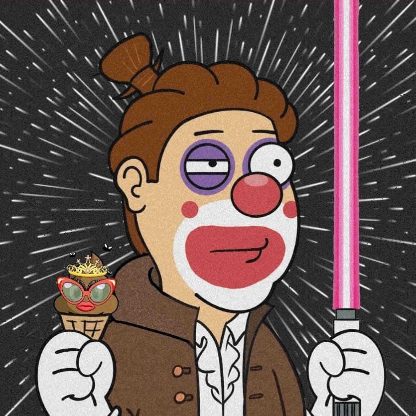 MetaFloraLabs's tweet photo. Huge Shout out to @leeddesigner for this @LifesAJoke_NFT rendition he did for my PFP @starwars. #SoftServed https://t.co/U9t5aY8WRY