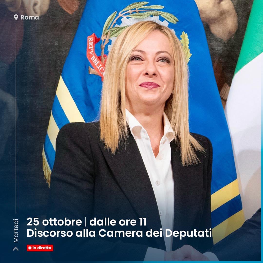 Domani esporrò le linee programmatiche del Governo alla Camera dei Deputati e successivamente consegnerò il testo del discorso al Senato. Un passaggio fondamentale nel quale chiederemo la fiducia al Parlamento.