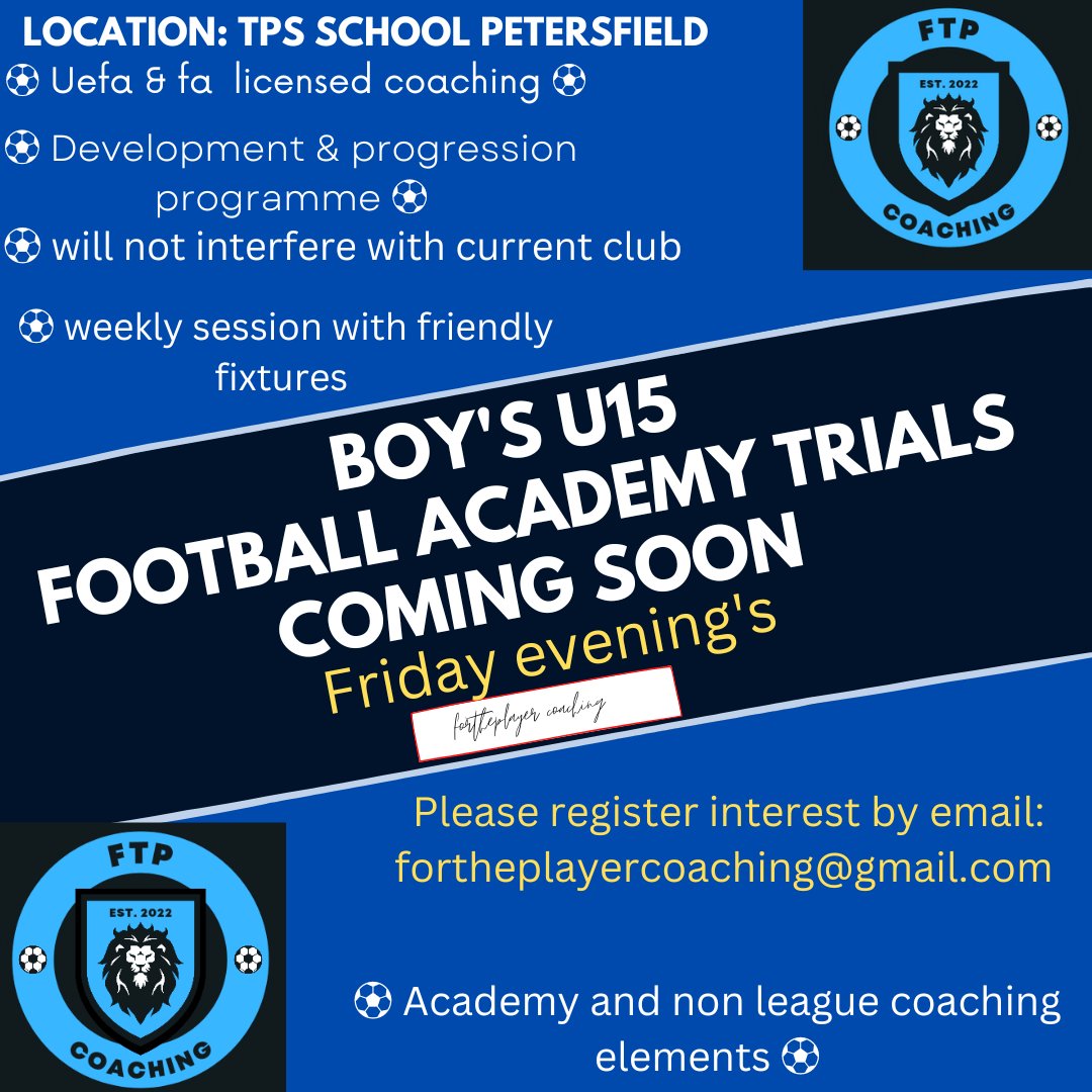 marlonday5's tweet photo. Setting up my own academy to develop and progress players into the non league system. Anyone clubs in the wessex want to send any of your u15s to me for extra training to have extra chance to have players ready for for that level in the future Email fortheplayercoaching@gmail.com https://t.co/DTbVQYBwha