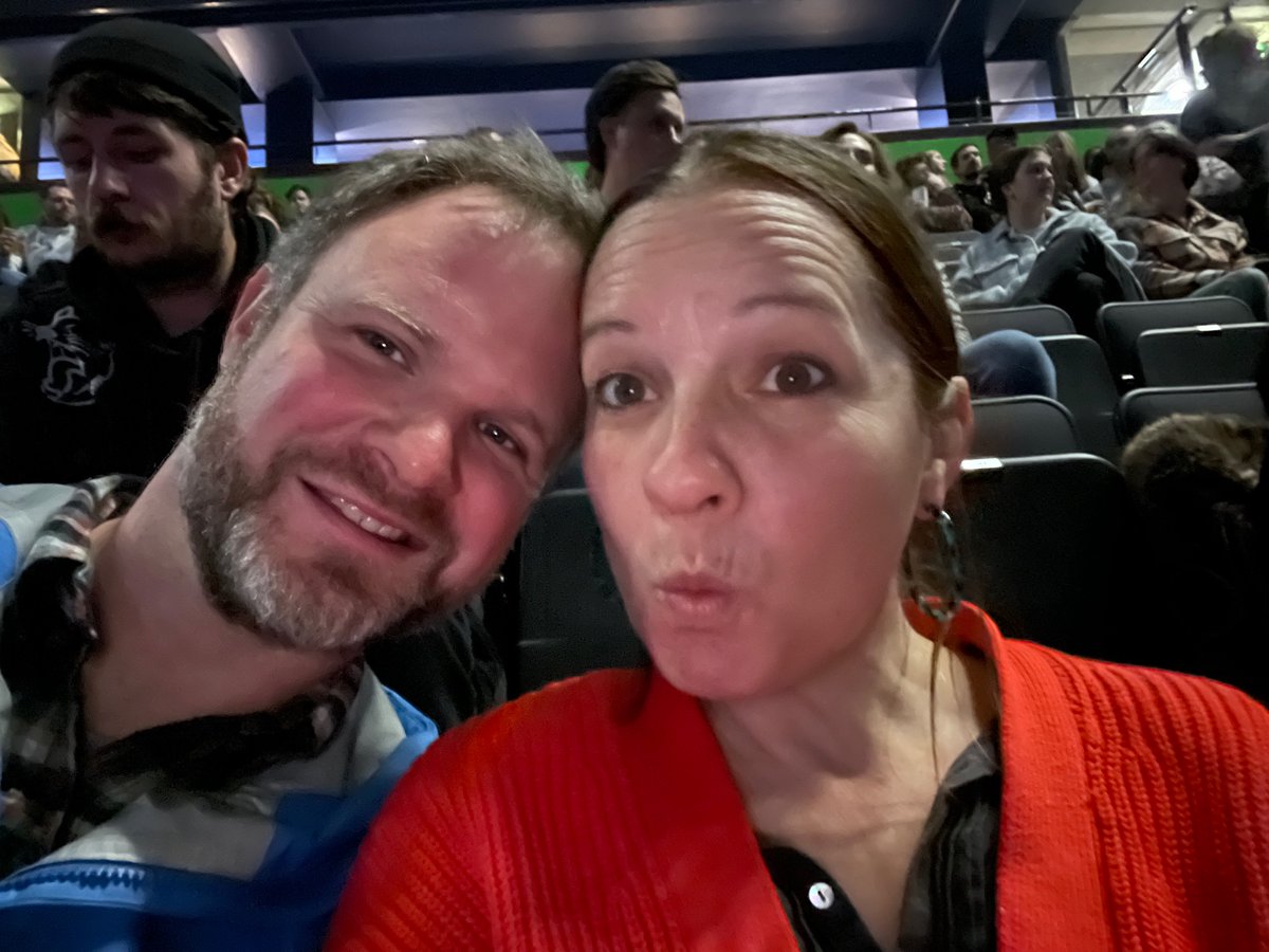 Out on a date with this one to see @boniver in #Manchester - even after all these years, she still eats my snacks and drinks my drink… it’s lucky I love her ever such a lot!
