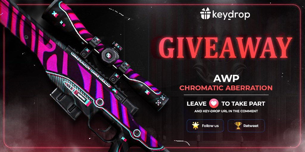 keydropcom's tweet photo. Giveaway on AWP | Chromatic Aberration 🎁

👊 Just leave ❤️ under the post! 
🌟 Follow us!
🏆 Retweet!
 
⏰ Wait 24 hours!

#freeskins #csgoskinsgiveaway #csgoskinsfree #giveaway #airdrop #csgocases #csgocase #csgoesport #skins #csgoskins #keydrop #keydropcom #csgo https://t.co/IisAyxe6hd