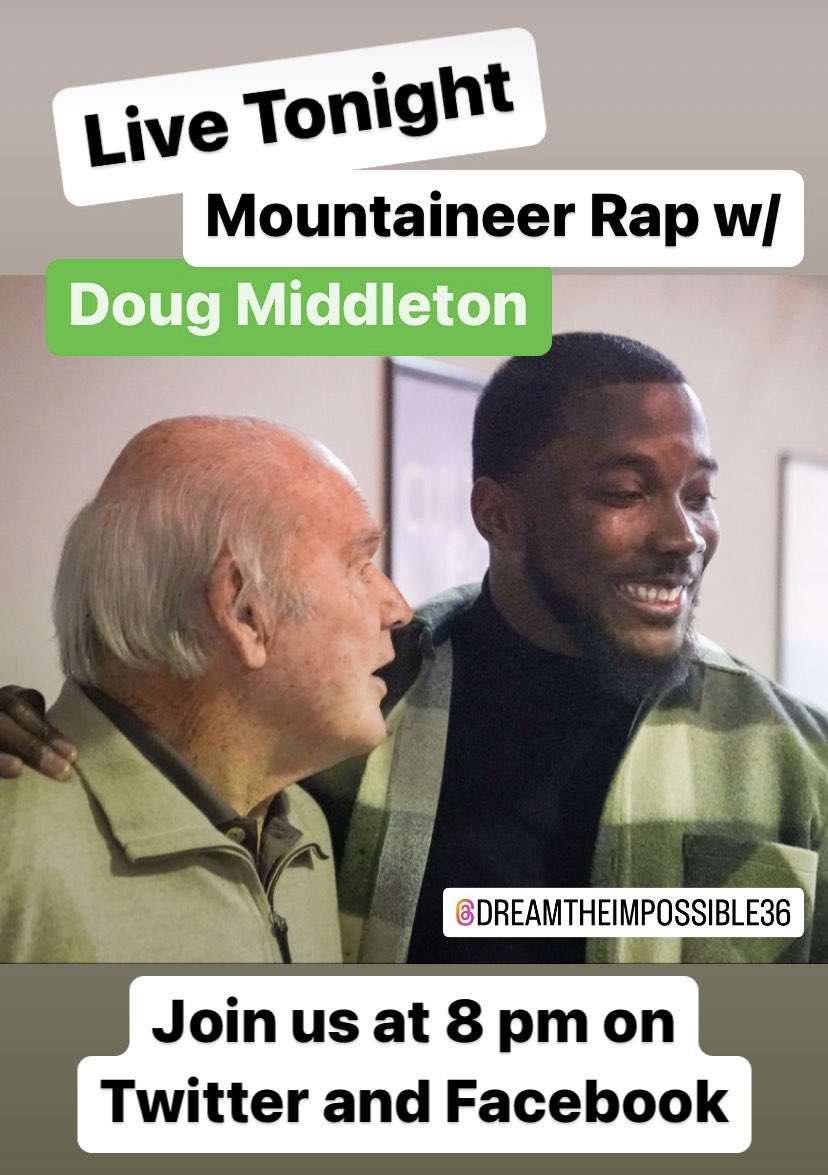 House United Sports (@houseunited2) on Twitter photo Tonight is an APPsolute must join‼️ #MountaineerRap @ 8 PM with <a href="/21DM_ERA/">Douglas Middleton</a> #DreamTheImpossible #mentalhealth Tonight is an APPsolute must join‼️ #MountaineerRap @ 8 PM with <a href="/21DM_ERA/">Douglas Middleton</a> #DreamTheImpossible #mentalhealth