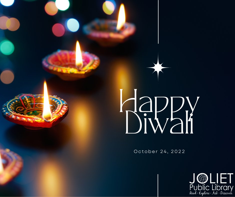 Happy Diwali to all of those that celebrate! ✨🕯️🎊 #jolietlibrary #Diwali Check out the collection of books about the holiday from the Joliet Public Library here: tinyurl.com/4wyfwceh