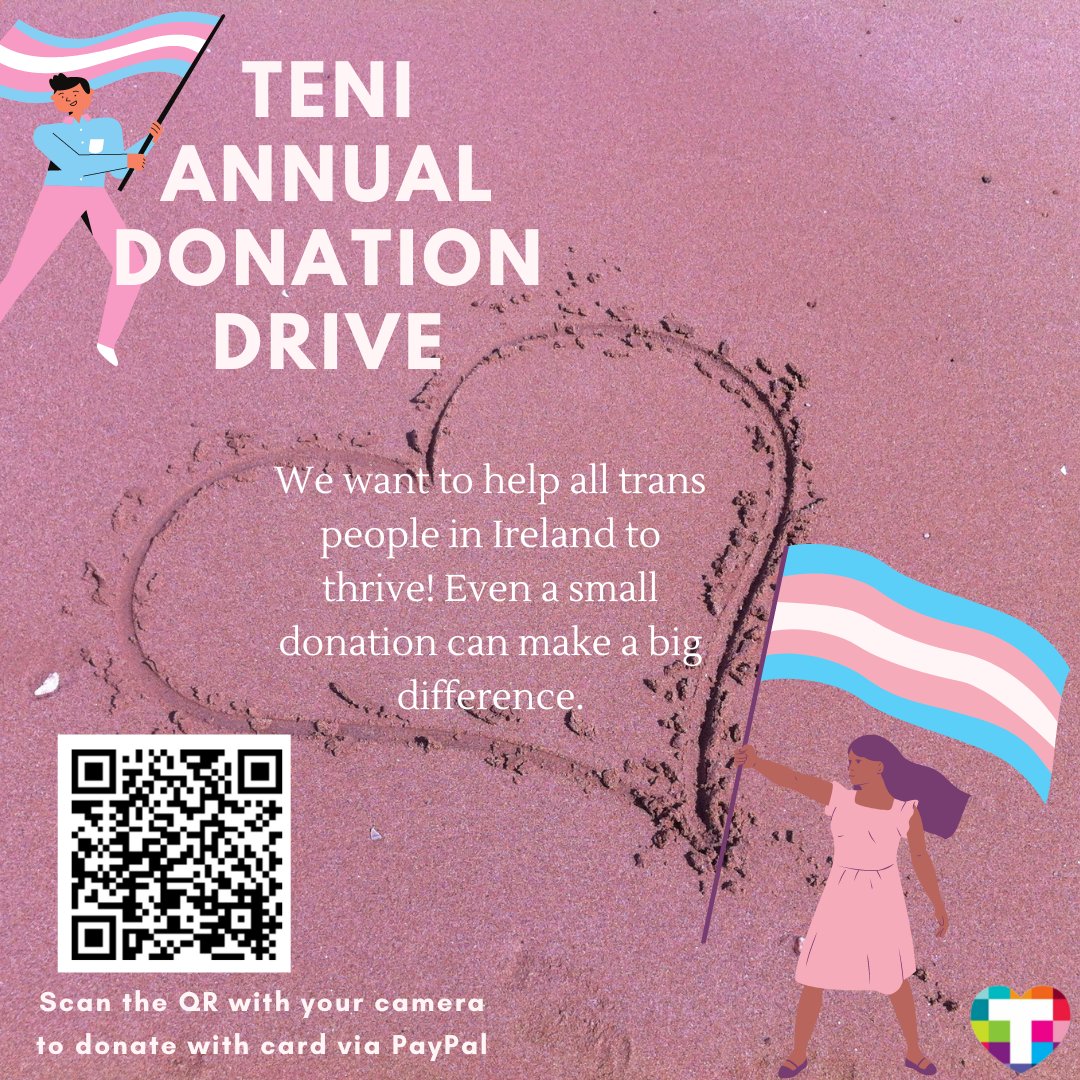 TENI wants trans people to thrive. Help our work to support our community and to change hearts and minds. Click and donate on the link below.  If you’re not in a position to donate, please share! bit.ly/TENIDrive #DonationDrive