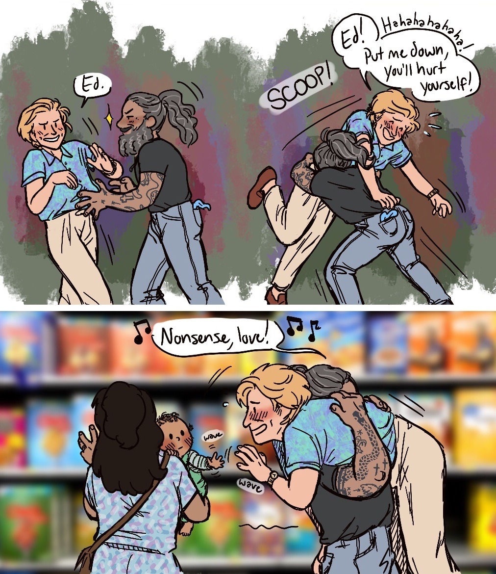 beansprean's tweet photo. This thing is way too much for Twitter esp with alt text so peep the rest on Tumblr lol: https://t.co/CwJaGEZmMm #ofmd #ofmdfanart #blackbonnet https://t.co/SIF7NHU8hB