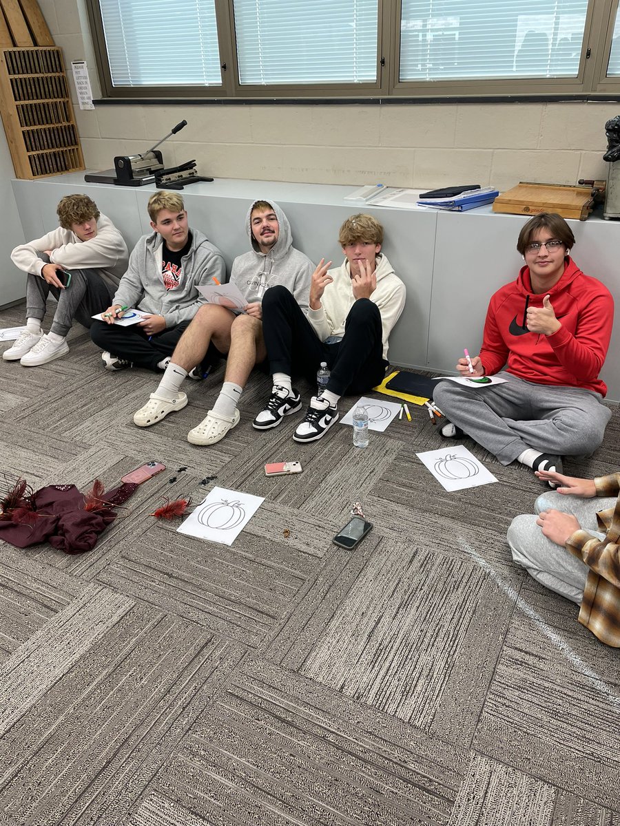 ENGSarahWap's tweet photo. Spooky Spirit Week is underway! Lots of pumpkins were “disguised” during AL. #SpookySpiritWeek #RADD #LPSelma @WHS_MrsQualls https://t.co/71KMQfirpS