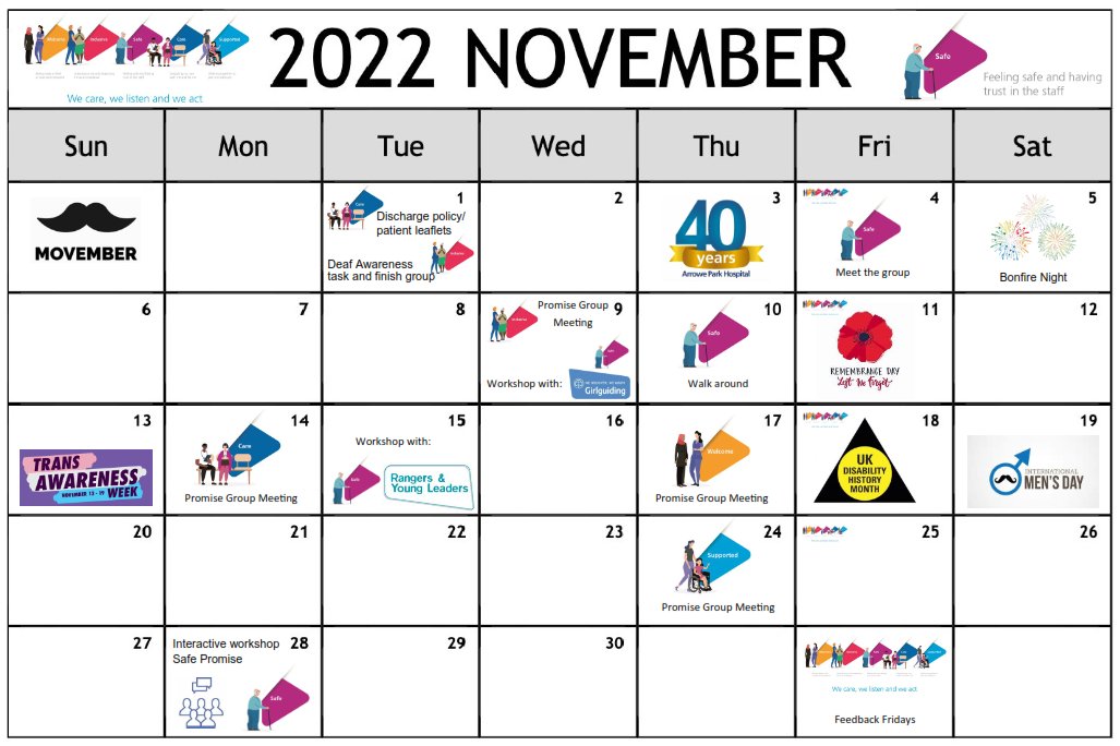 WUTH Patient Experience (@patientwuth) on Twitter photo PATIENT EXPERIENCE STRATEGY - NOVEMBER
Have a look what we are doing this November...
If you are interested in joining in on anything we have going on next month, dm us or email wuth.corporatenursing@nhs.net
#November #whatsgoingon #patientexperience #wuthpatientexperience PATIENT EXPERIENCE STRATEGY - NOVEMBER
Have a look what we are doing this November...
If you are interested in joining in on anything we have going on next month, dm us or email wuth.corporatenursing@nhs.net
#November #whatsgoingon #patientexperience #wuthpatientexperience