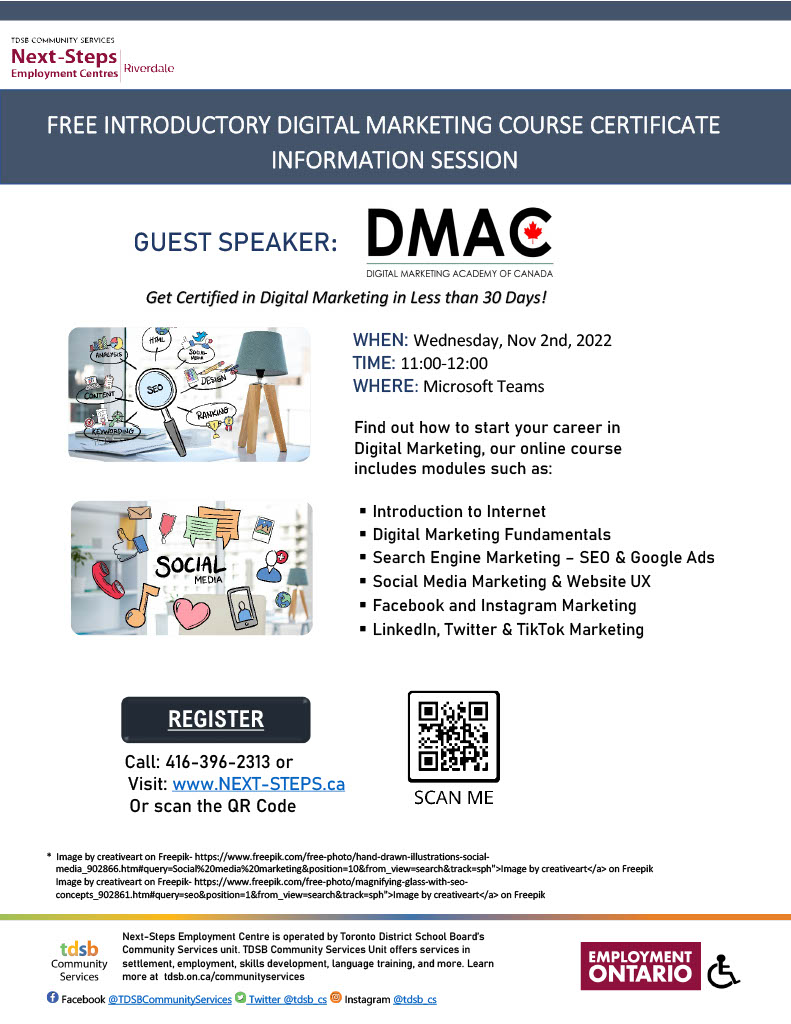 GerrardSquare's tweet image. Next Steps Employment - Event Calendar Nov 2022
For more information, please visit our website : gerrardsquare.com

#nextstepsemployment #shopthesquare