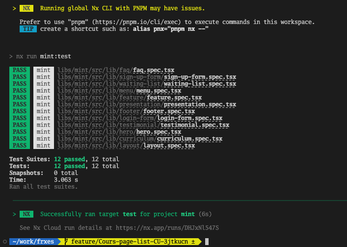 bouthouri101's tweet photo. That feeling when your tests are all green for the first time since you start using @NxDevTools
A piece of advice for my fellow indie hackers:
The sooner you start testing the fewer sleepless night you will have later!
#buildinginpublic #jsnsd #NodeJs https://t.co/YmLXRdqhJj