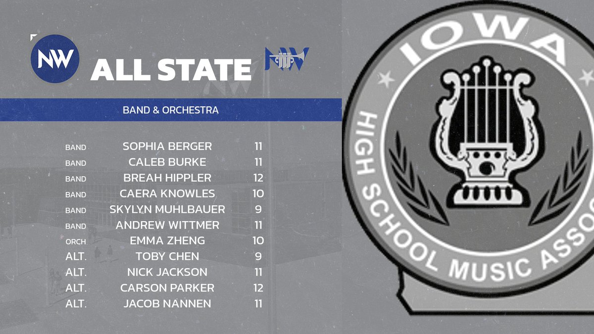 Waukee NW Wolves Activities (@nwhswolves) on Twitter photo Congratulations are in order! <a href="/WaukeeNWBands/">Waukee Northwest Bands</a> is sending seven instrumentalists and four alternates to the <a href="/IowaHSMA/">Iowa HS Music Assoc</a> All-State Music Festival November 17-19, 2022. Congratulations are in order! <a href="/WaukeeNWBands/">Waukee Northwest Bands</a> is sending seven instrumentalists and four alternates to the <a href="/IowaHSMA/">Iowa HS Music Assoc</a> All-State Music Festival November 17-19, 2022.