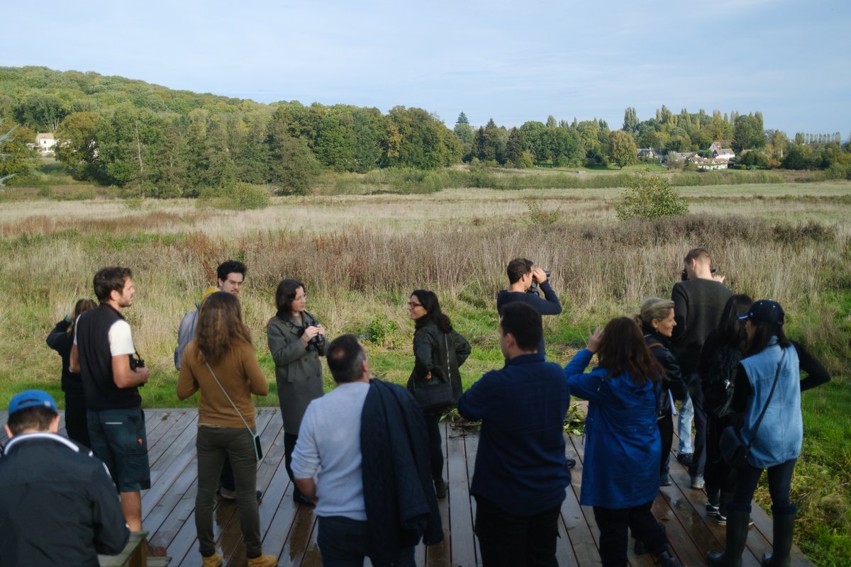 guerlain_nft's tweet photo. Yesterday was open day at La Vallée de la Millière with our #CryptoBee holders, discovering the Reaverse project in the (re)wild. Starting the day off strong with a surprise welcome from @Yann_A_B  before a tour of the grounds. https://t.co/H1BAfGKGJE