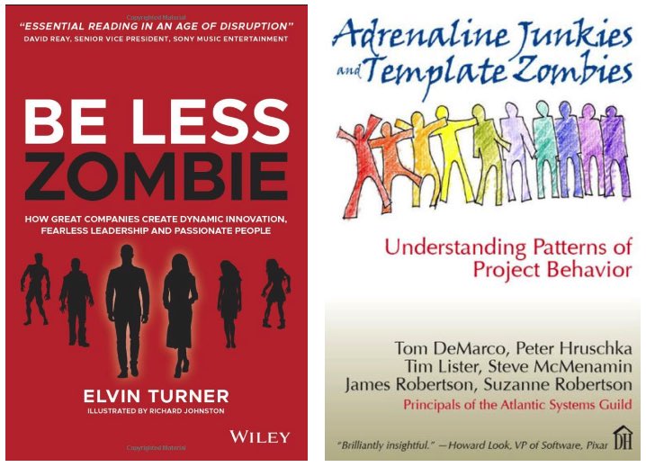 AgileExplorer's tweet photo. @davidjbland You know it is really hard to find non-fiction books on #zombies, but these two are my favorites:  

#BeLessZombie - https://t.co/7kVT7wIcTa

Adrenaline Junkies &amp; Template Zombies - https://t.co/K4KqtTjSQP

@elvinturner https://t.co/GCuS7VGLRb