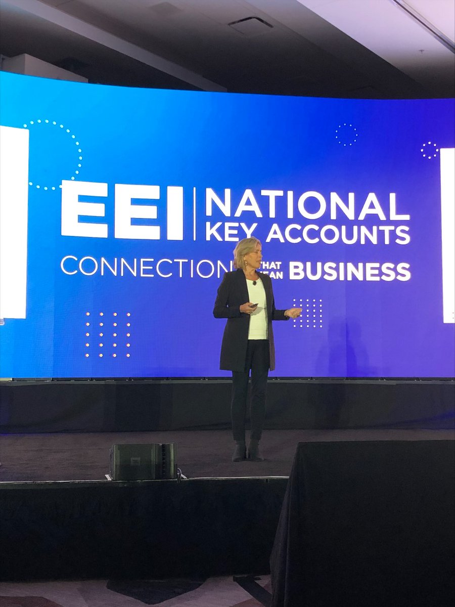 Edison_Electric's tweet photo. "We know we need amazing partnerships with electric companies, we know that you are working to strengthen the grid, we know that you are working to make the grid cleaner, and we know that you can meet the growing needs of electrification." -@ChickfilANews's Stephanie Armistead. https://t.co/A7MOF5WRBC