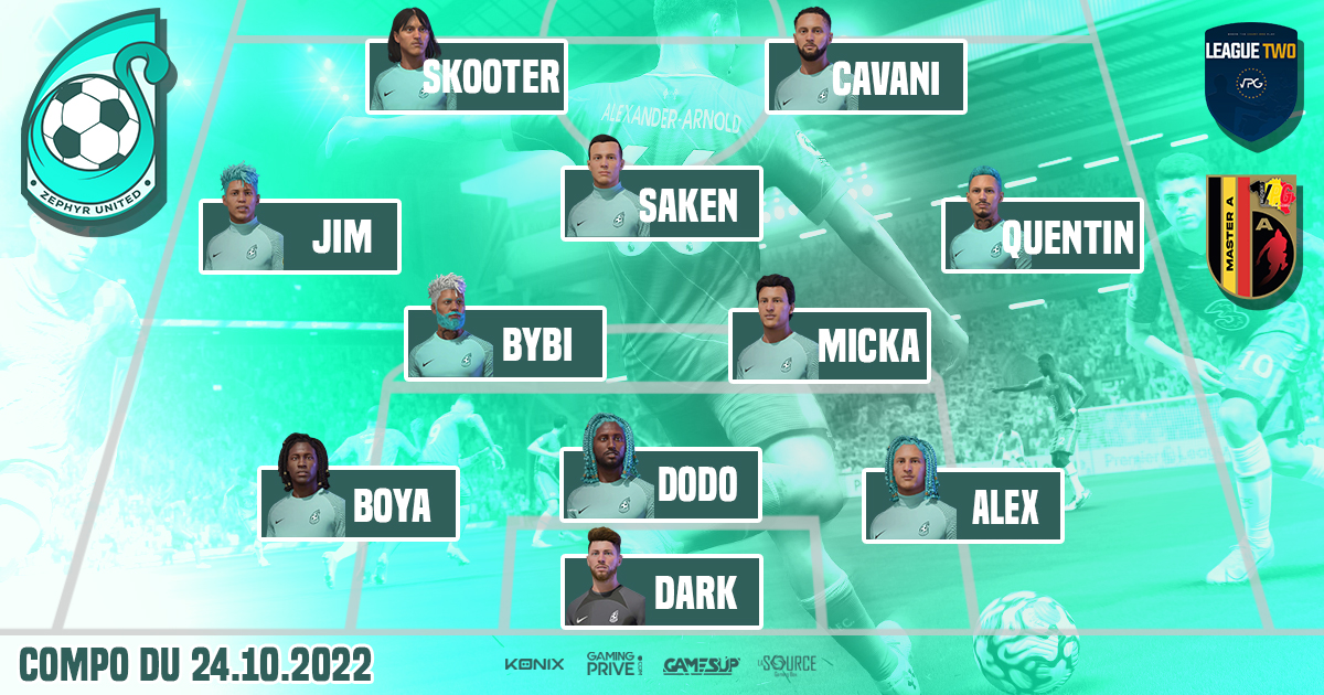 Bonsoir à tous , 

Début des compétitions avec ce soir <a href="/belgique_vpg/">VPG BELGIQUE 🇧🇪</a> + <a href="/OfficialVPG/">Virtual Pro Gaming</a> : 

22h00 🇪🇺 : <a href="/Piacenza_eSp/">Piacenza Calcio eSports</a> 
22h30 🇧🇪 : @Gislesports

A suivre sur notre chaine : twitch.tv/zephyr_united

Voici la compo et Bon match à tous. 💪💪
<a href="/Zephyr_E_Sport/">Zephyr Esport</a>