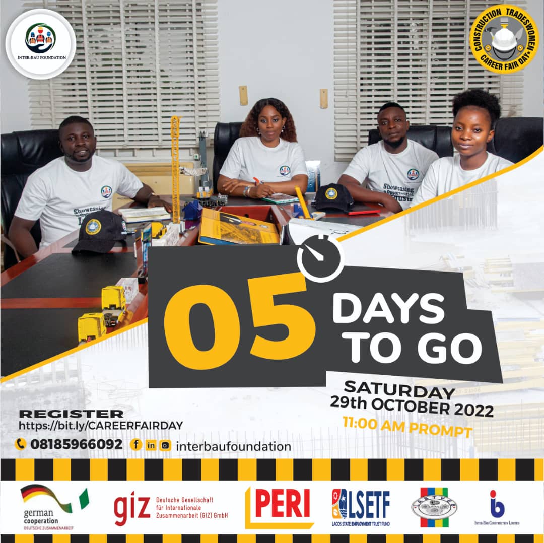 InterBauFDN's tweet photo. We aint  giving  up, yiu can still register! Its free.
https://t.co/ko4pIX1oLS

#careerdevelopment #youthsempowerment 
 #ngos #careerfairday
   #construction  #constructionindujstry
#womeninconstruction https://t.co/YryKXBPZ2u