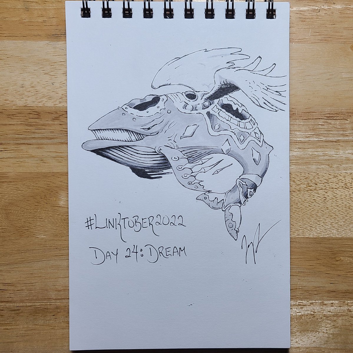triforceplus1's tweet photo. #Linktober2022 Day 24: Dream

After saving Koholint Island and waking the #WindFish, Link finds himself floating aimlessly on his raft in the middle of the ocean. Was his recent adventure... all just a #dream?? 🐋💭🏝

#Linktober #TheLegendofZelda #LinksAwakening #greyscale #art https://t.co/MVrZwLEUHw