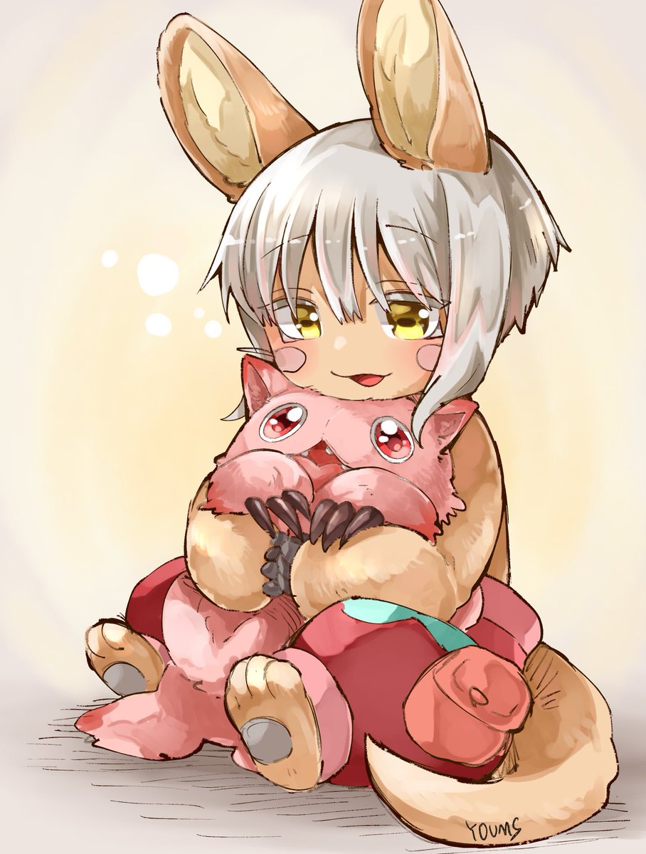 nanachi (made in abyss) animal ears 1other furry sitting whiskers tail open mouth  illustration images