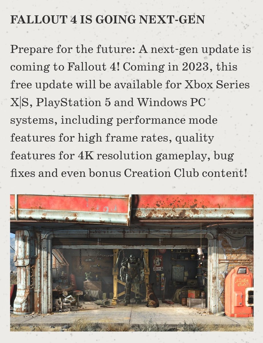 Fallout 4 Next-Gen update!! 😮