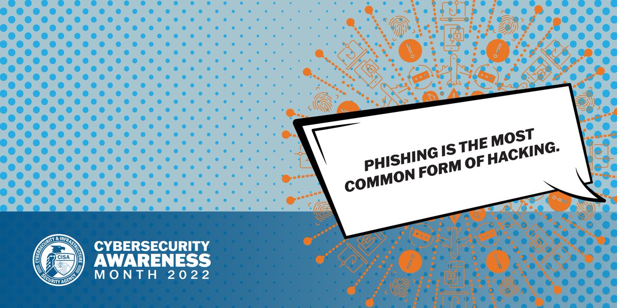 How do you spot a phishing attempt? It only takes one wrong click to destroy years of work. We encourage you to #SeeYourselfinCyber and join us as we help you build your cyber hygiene skills! cisa.gov/cybersecurity-… #CyberMonth