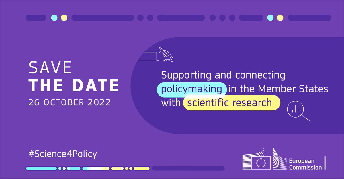 #COVID19, energy crisis, climate change – today’s policymakers face complex policy problems. Scientific knowledge can help better address them. This week we will discuss recent developments in supporting #Science4Policy in 🇪🇺 with @EU_MarioNava & @JDrakeEU europa.eu/!6fbVwx