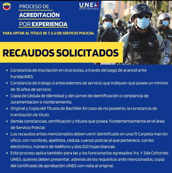 giamfran's tweet photo. ATENCIÓN BOMBEROS DE VENEZUELA:
El Rector de la UNES,M/G Fabio Zavarse,acaba de anunciar la apertura del PROCESO DE ACREDITACIÓN POR EXPERIENCIA,para la obtención del Título De TSU en Ccs del Fuego,a todos los funcionarios de Bomberos activos,que posean los siguientes requisitos: https://t.co/pCAMTF4Ykk