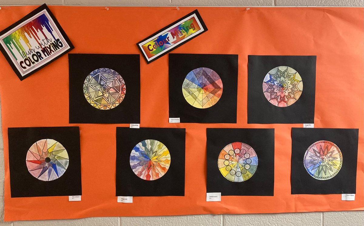 Lets get some COLOR into this dreary Monday morning! 6th gr. Mandalas-exploring color and value.