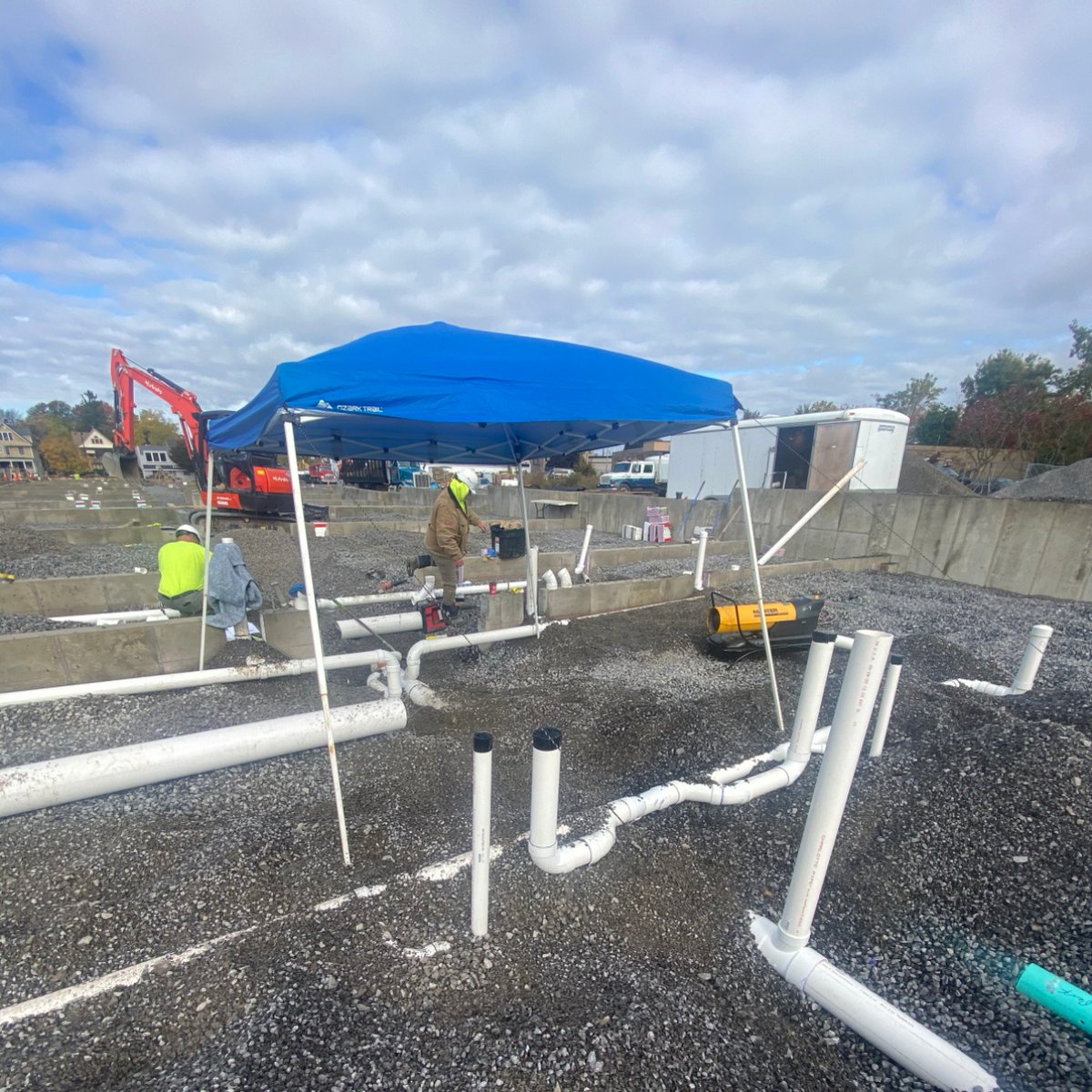 McGuireDevelops's tweet photo. Another update on our latest project-- The Rails. Excavations, backfilling foundations, framing out beautiful big windows.. lots to look forward to!! https://t.co/6QSkfGJnRq