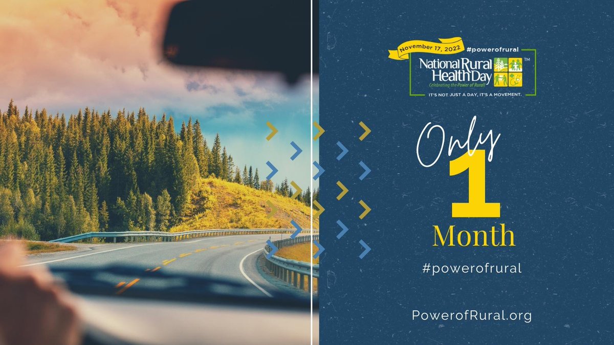 National Rural Health Day is coming up in 1 month! #powerofruralhealth