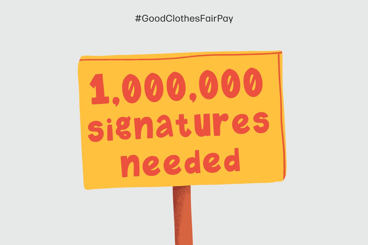 La campagne Good Clothes, Fair Pay exige une législation sur le salaire vital dans le secteur du textile et de l’habillement.

Ensemble, atteignons 1 million de signatures ! 

Signez la pétition ici : bit.ly/3zJt4Ed

#goodclothesfairpay
<a href="/MaxHavelaarFr/">Max Havelaar France</a> @Fash_RevFrance